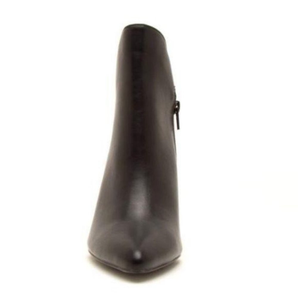 Black Ankle Booties with Embossed Detailing - Picture 3 of 5